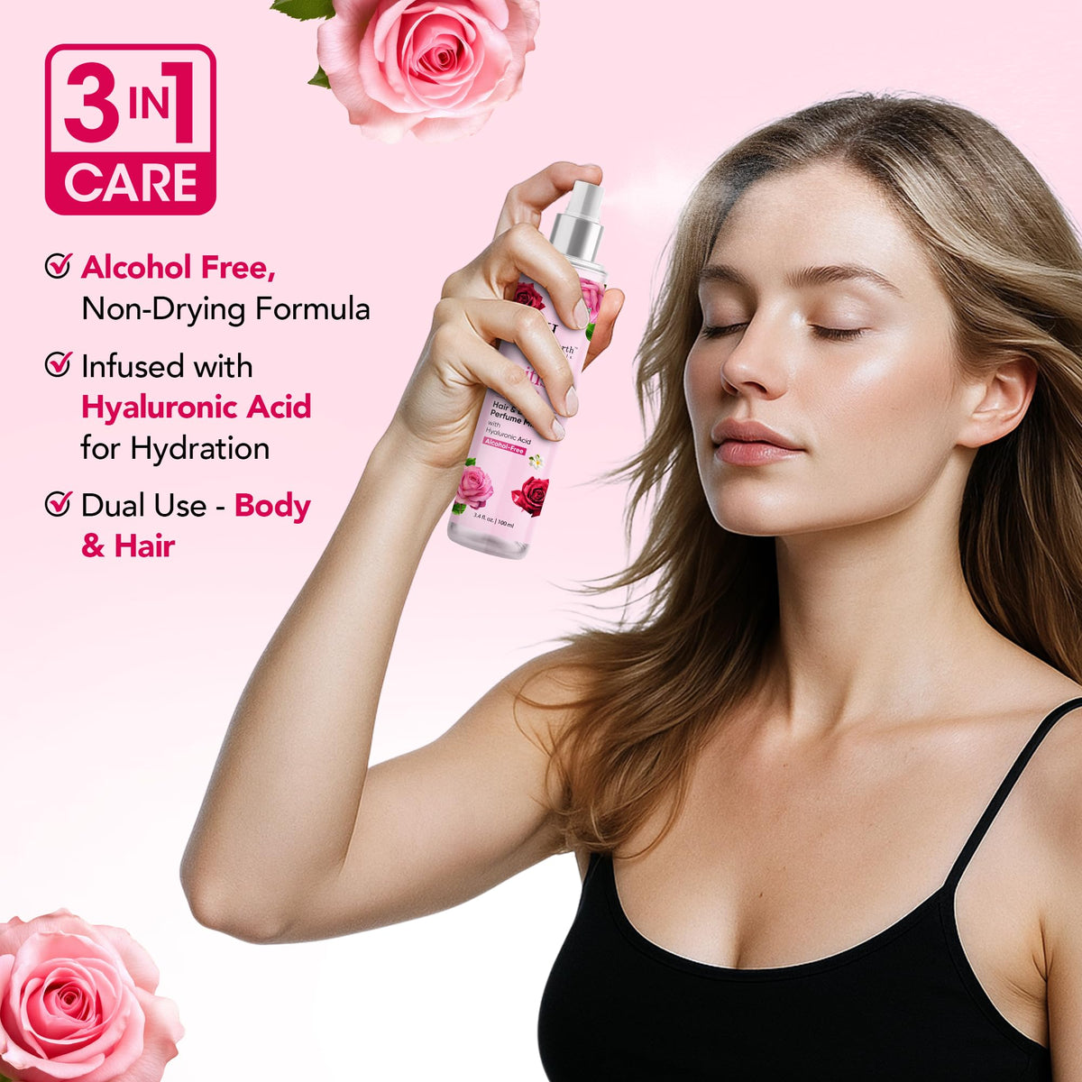 British Rose Body Spray & Hair Perfume 3.4oz T23197