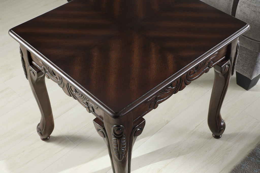 Wood End Table Dark Cherry V36702