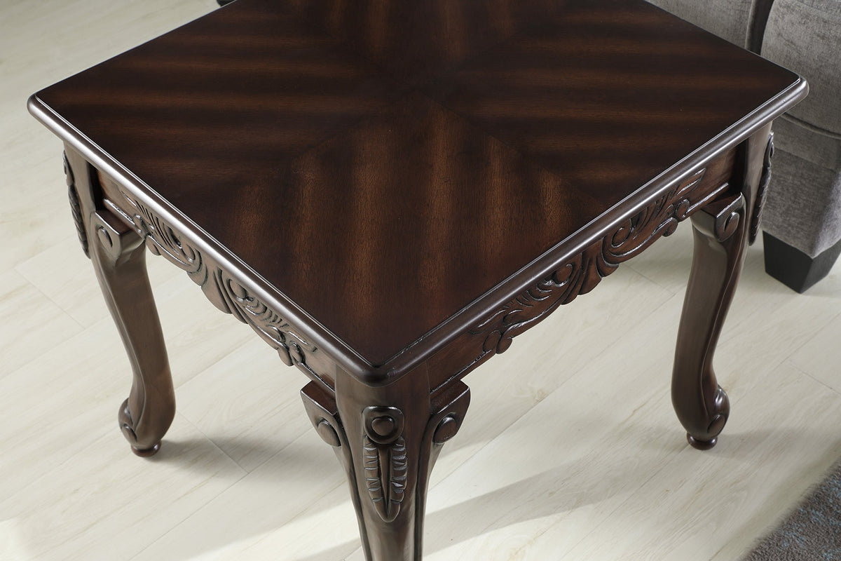 Wood End Table Dark Cherry V36702