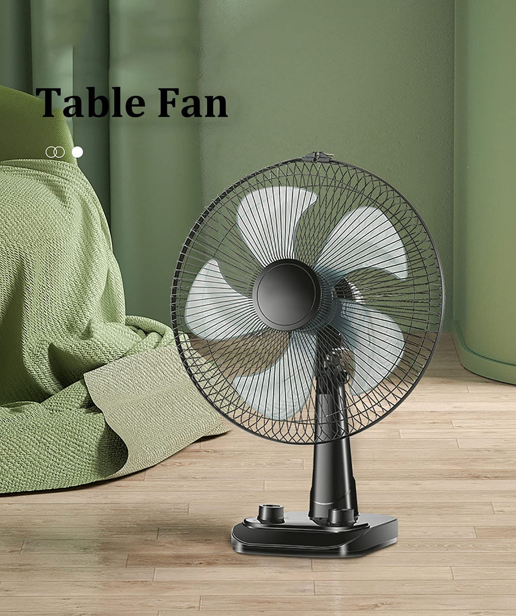 16-Inch 3 Speed 5 Blades Oscillating Pedestal Fan White G5834