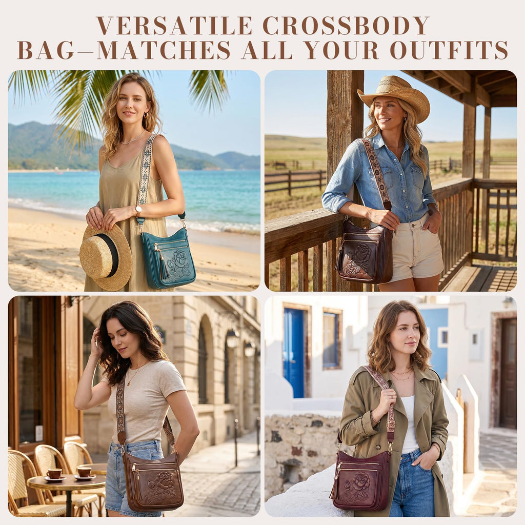 Vegan Leather Crossbody Bag W8805