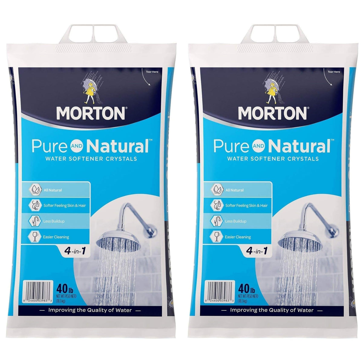 Water Softener Salt Crystals 40 lb Bag 2 Pack C978516
