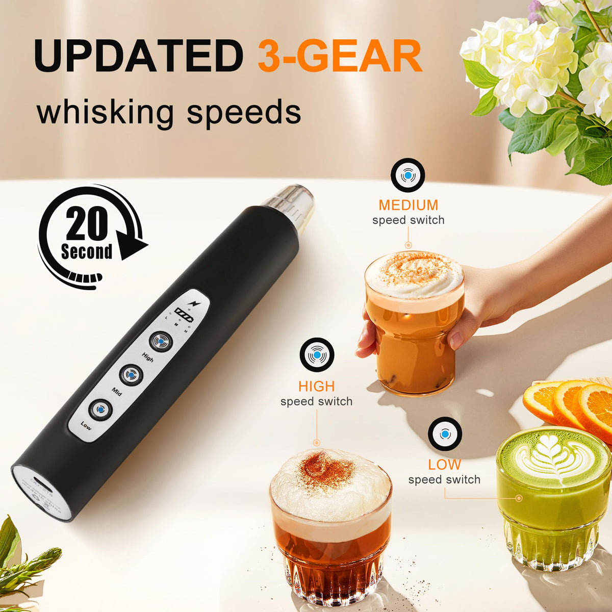 Handheld Milk Frother Wand X17868