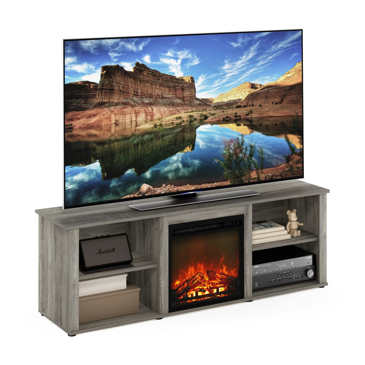 3-Tier Fireplace TV Stand for 70 Inch TV D347