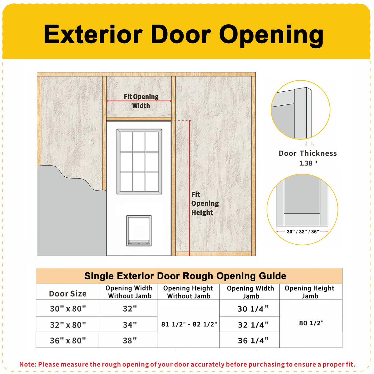 36" x 80" Front Door Slab with Prehung Door Jamb W218406