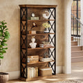 71-Inch 5-Tier Industrial Metal Bookcase I939