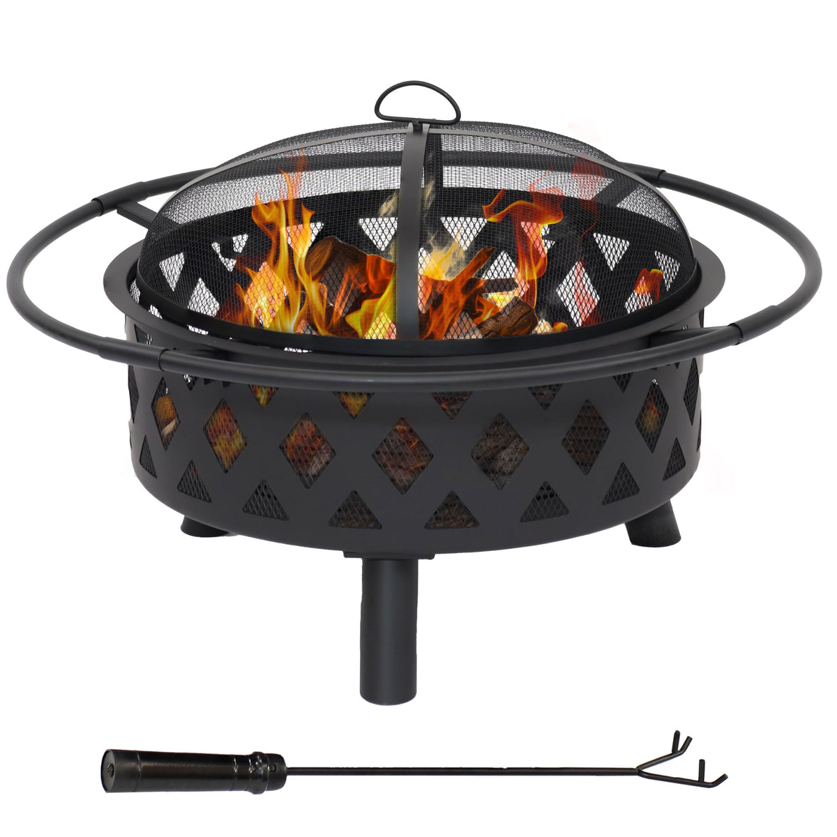 30" Round Wood Burning Outdoor Fire Pit A104
