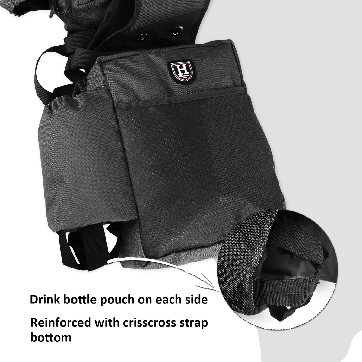 Nylon Western Saddle Bag Black H5703