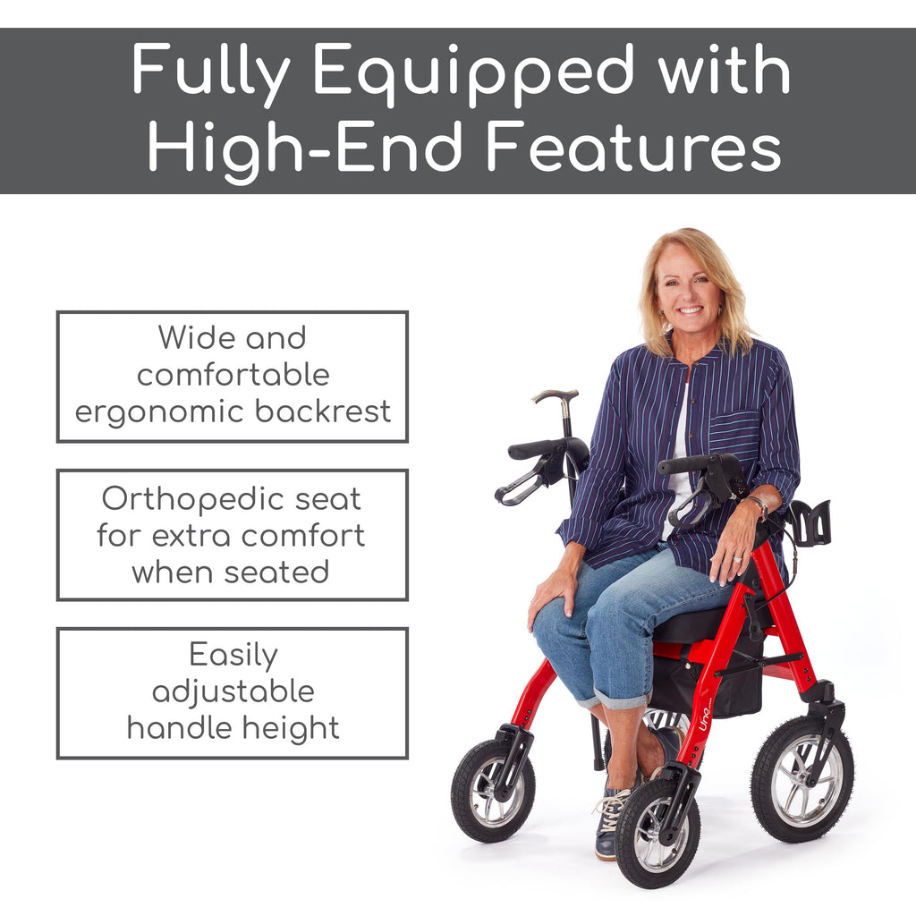 All Terrain Rolling Walker with Pneumatic Tires G7410