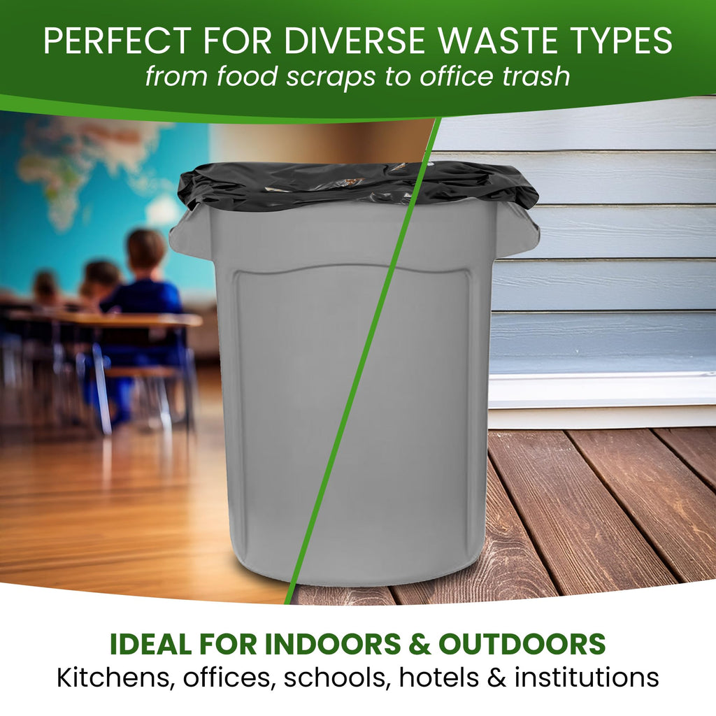 Black 40-45 Gallon Trash Bags, 200 Count K8394