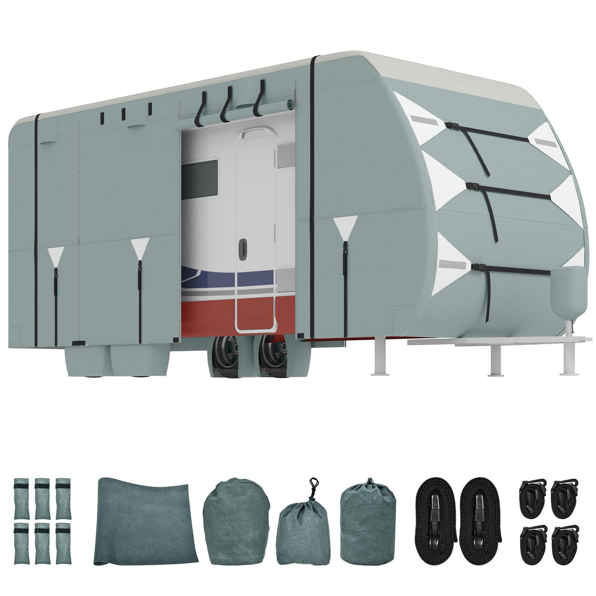 20-22FT Waterproof Rip-Stop Travel Trailer Cover Y495145