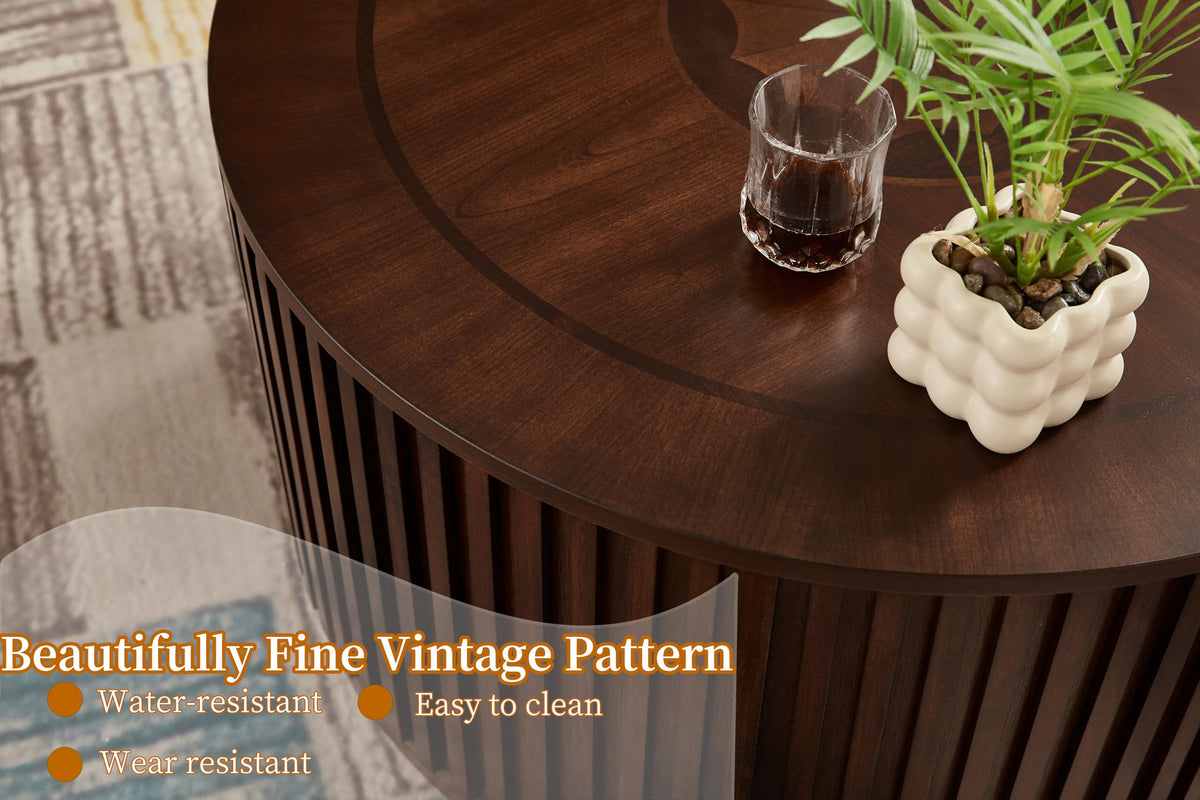 Round Lift Top Coffee Table with Storage E77404