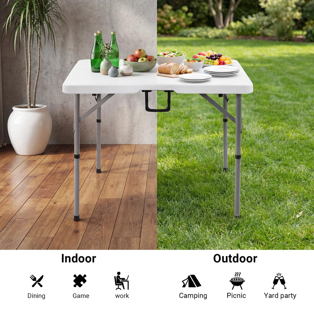 White Folding Card Table I597
