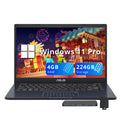 14" FHD Laptop, Intel Celeron N4500, 4GB RAM, 224GB Storage, Quiet Blue M23754