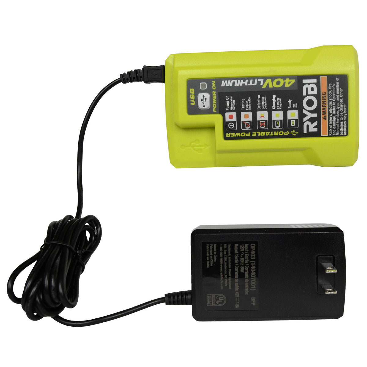 40 Volt Battery Charger and 4.0 Ah Lithium-ion Battery N513