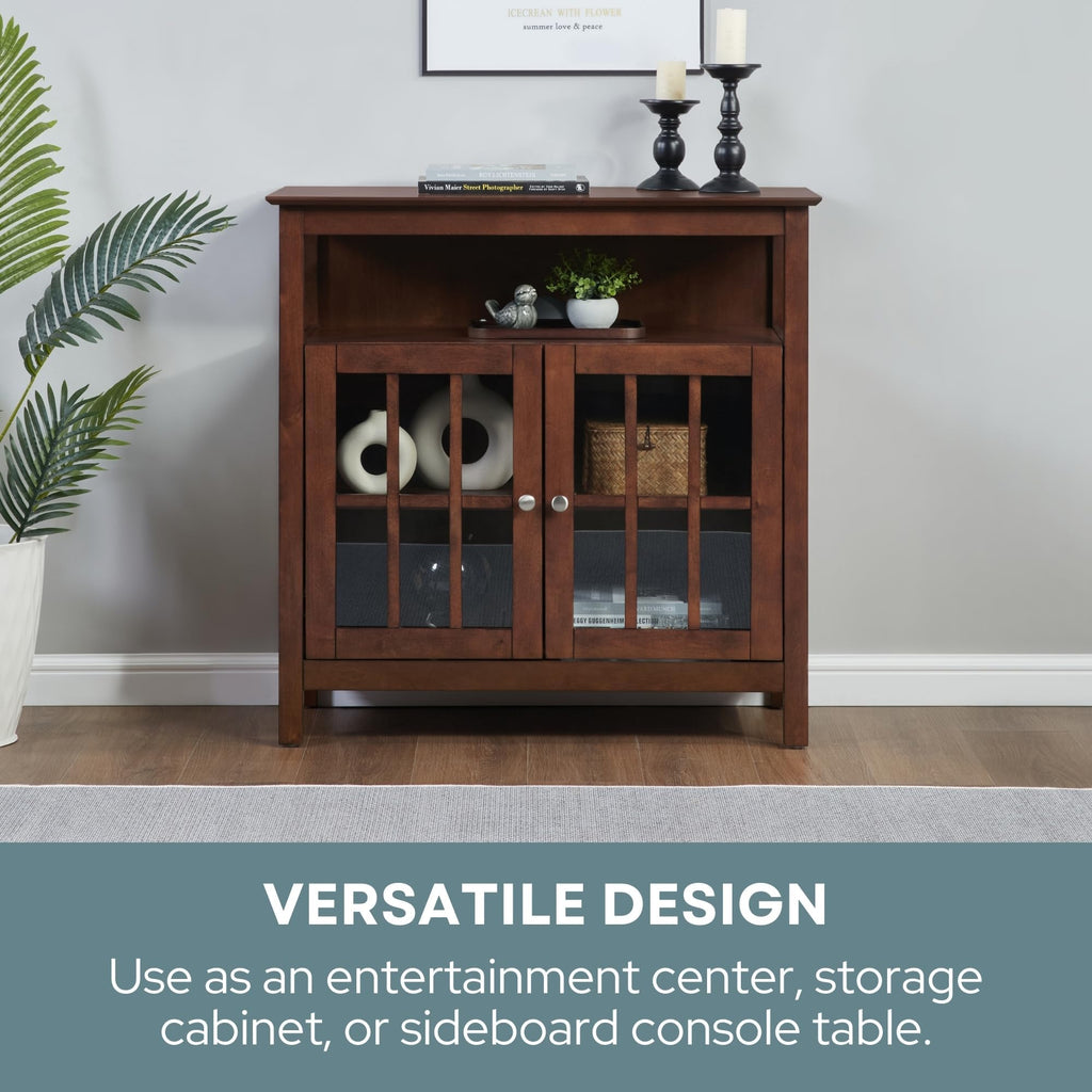 Espresso TV Stand with Shelves L418