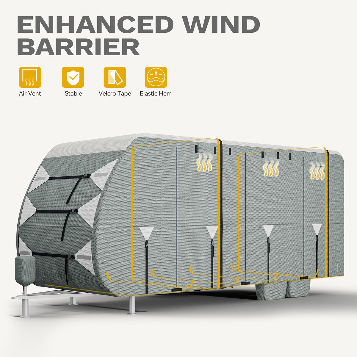 20-22FT Waterproof Rip-Stop Travel Trailer Cover Y495145