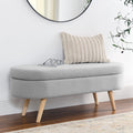 Oval Storage Bench with Rubber Wood Legs D49335