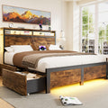 Full Bed Frame with 4 Storage Drawers H5987