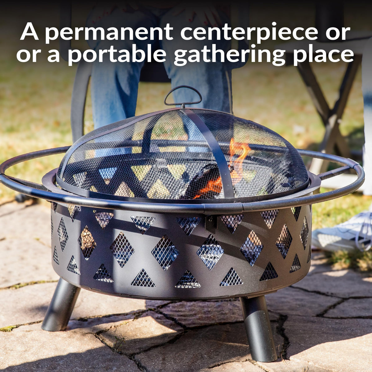 30" Round Wood Burning Outdoor Fire Pit A104