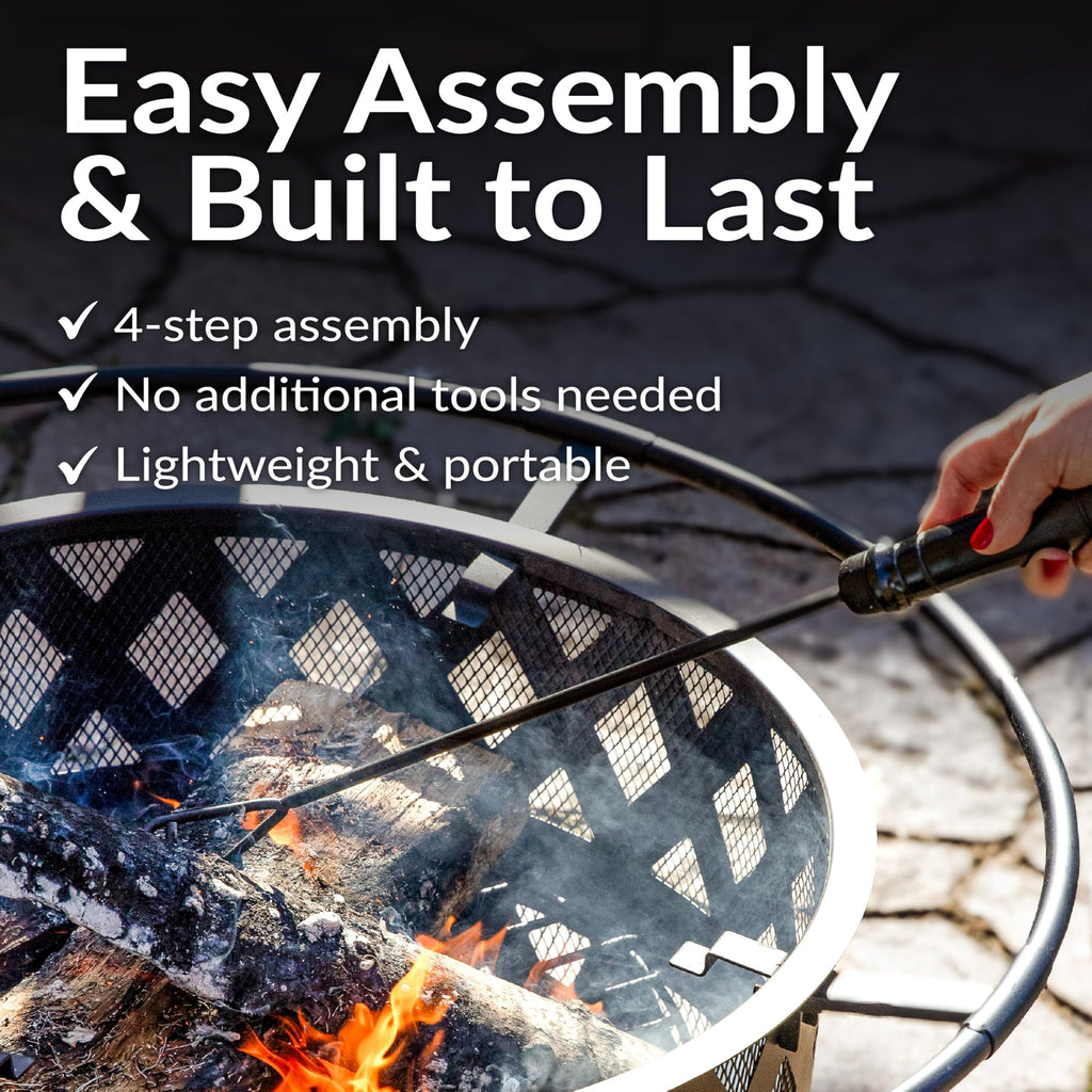 30" Round Wood Burning Outdoor Fire Pit A104