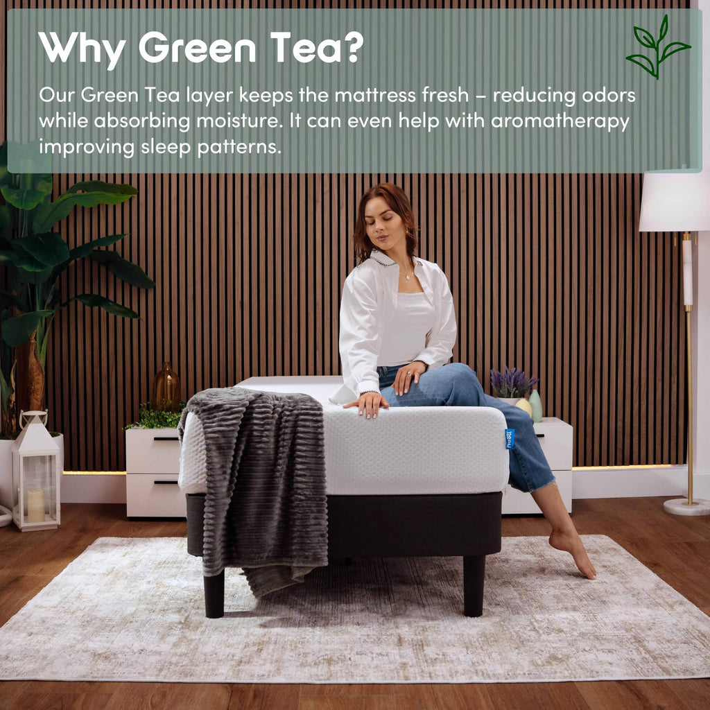 Green Tea 8 Inch Cooling Graphite Memory Foam Twin Mattress V183790