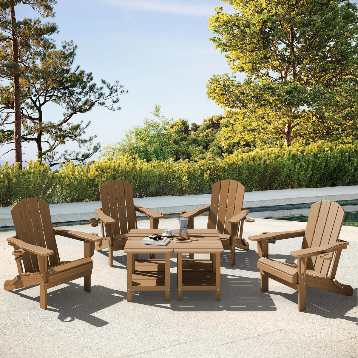 Brown Set of 2 Rectangular End Table C263624