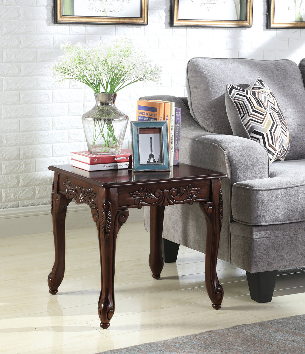 Wood End Table Dark Cherry V36702